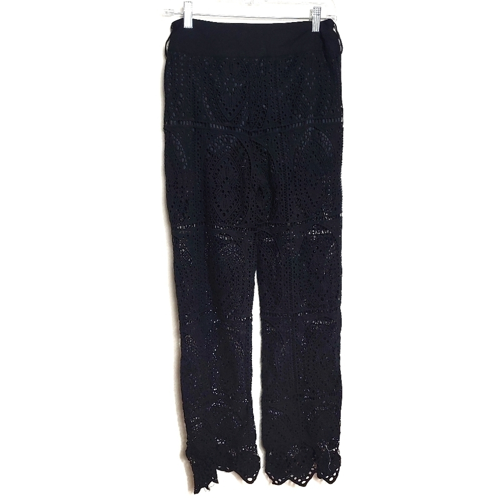 Surf Gypsy Black High Swim Cover Up Flare Pants